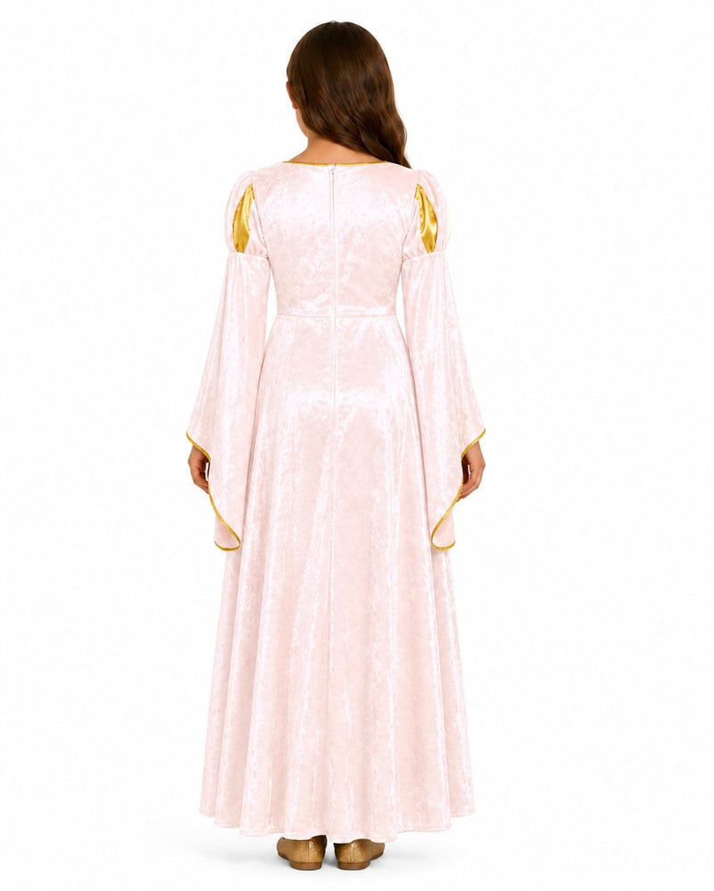 Burgfräulein Kostüm "Prinzessin Helena" für Mädchen | Rosa Gold