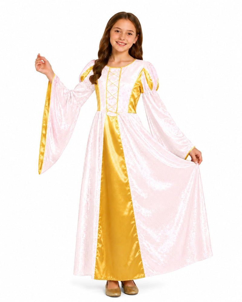 Burgfräulein Kostüm "Prinzessin Helena" für Mädchen | Rosa Gold