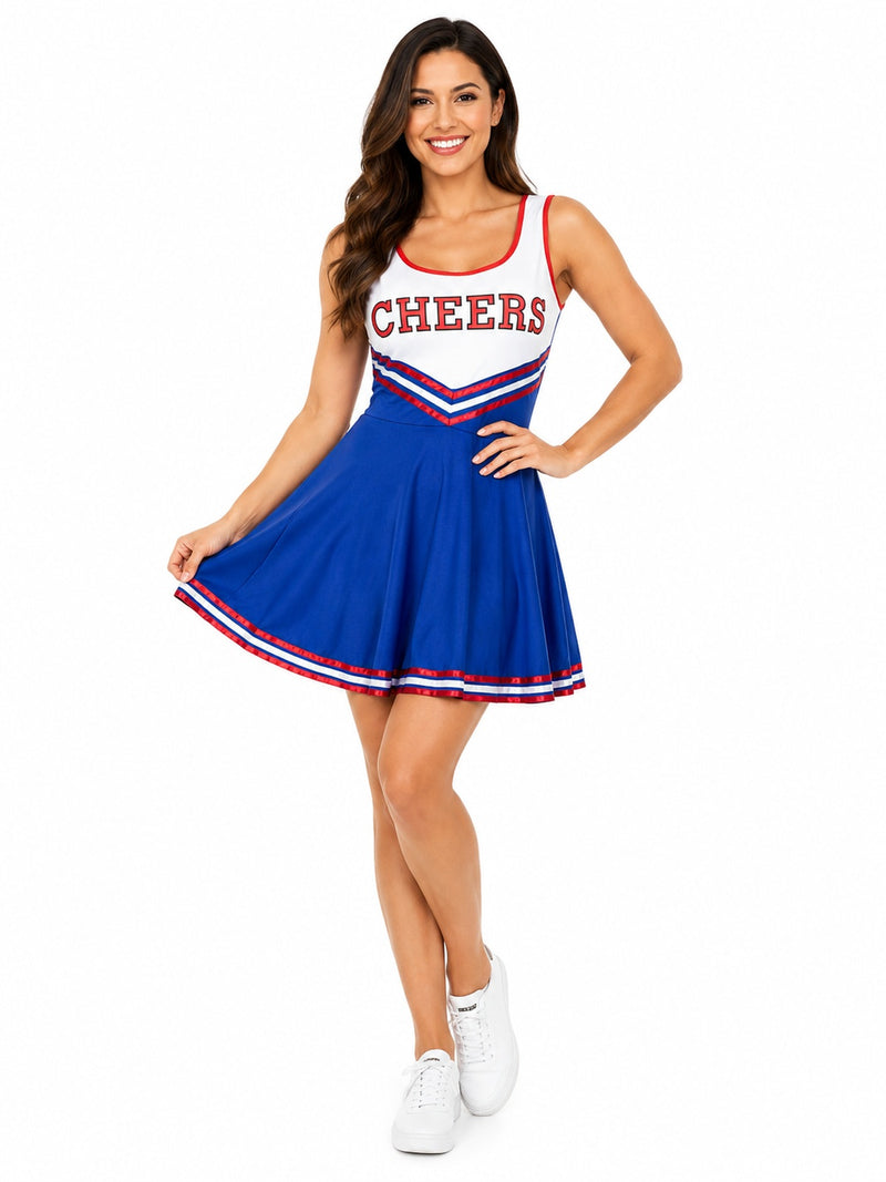 USA Cheerleader Kostüm für Damen | Kleid
