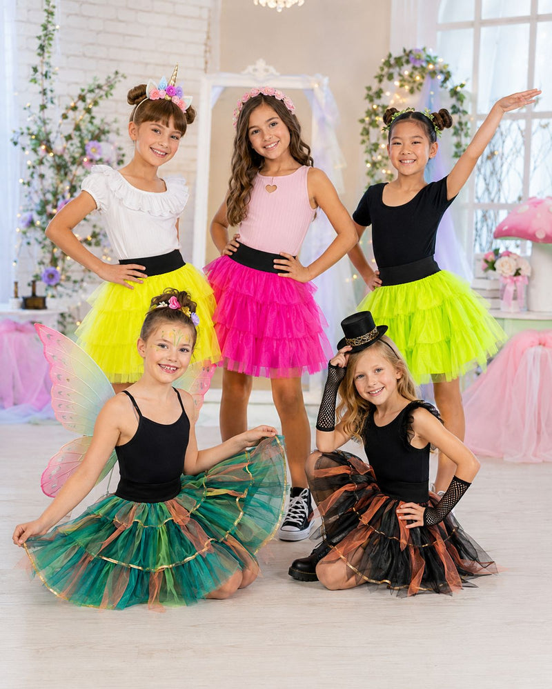 Fantasie Kostüm Petticoat Tüllrock für Mädchen - Pink
