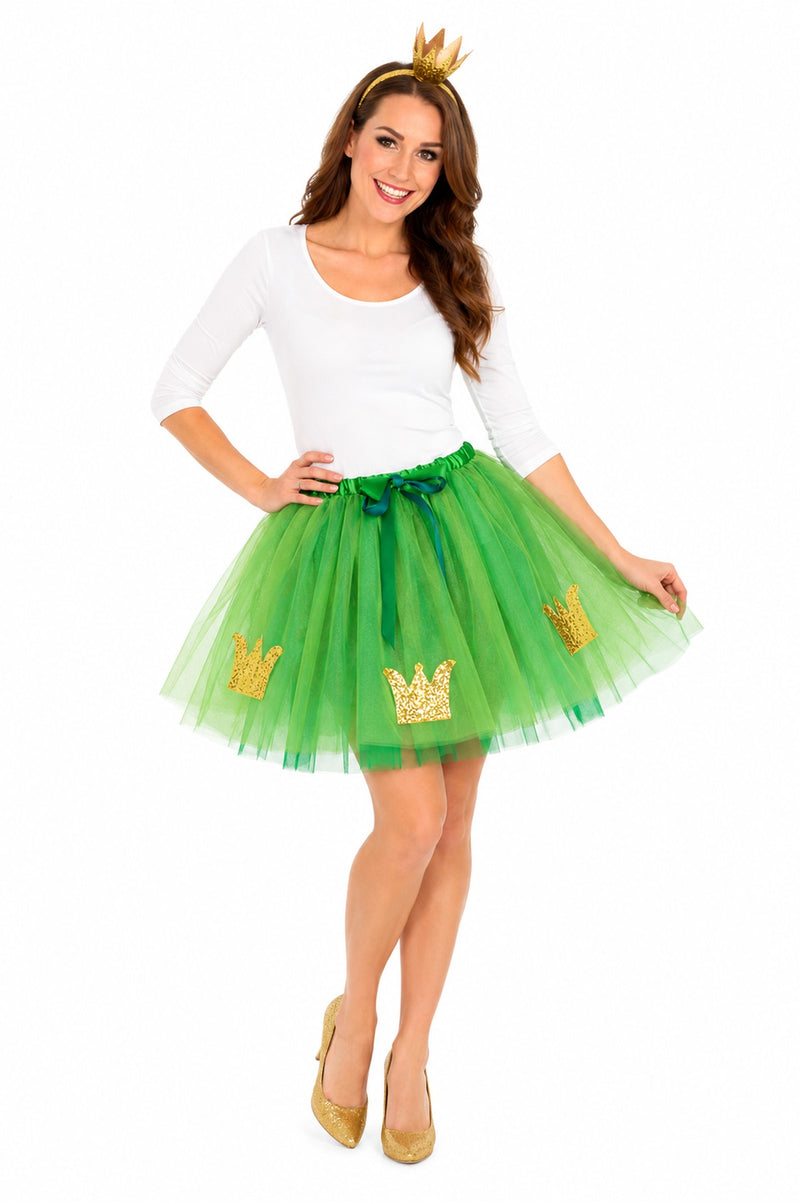Froschkönigin Kostüm Tutu Petticoat Rock - 45cm | Grün