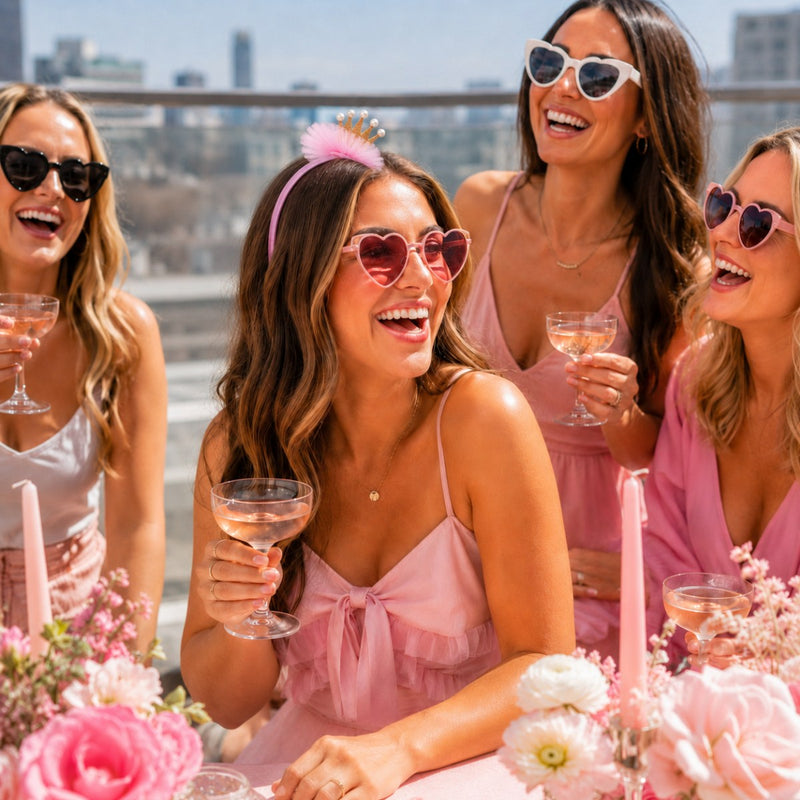 Haarreif mit Glitzer Krone und Perlen zum Prinzessin Kostüm | Rosa