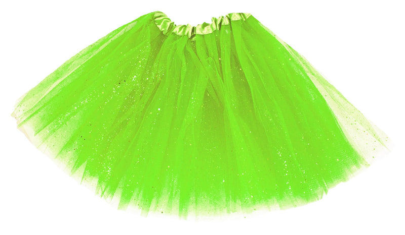 Glitzer Petticoat Tüllrock Damen 40 cm | Hellgrün
