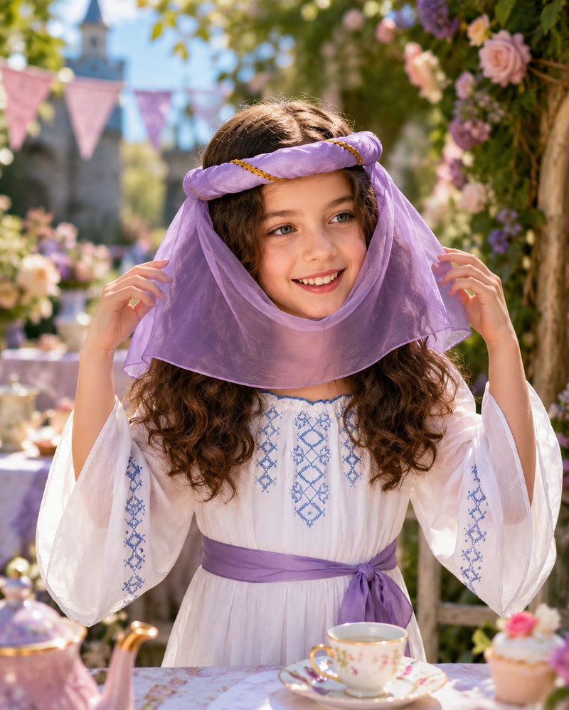 Mittelalter Haarband „Helena“ mit Schleier für Mädchen | Varianten