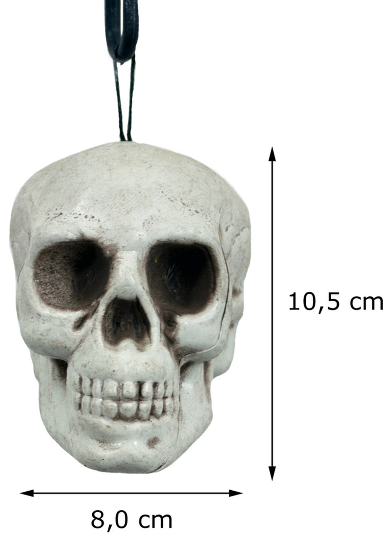 XL Totenkopf Girlande 177 cm – Halloween Deko mit 6 Schädeln