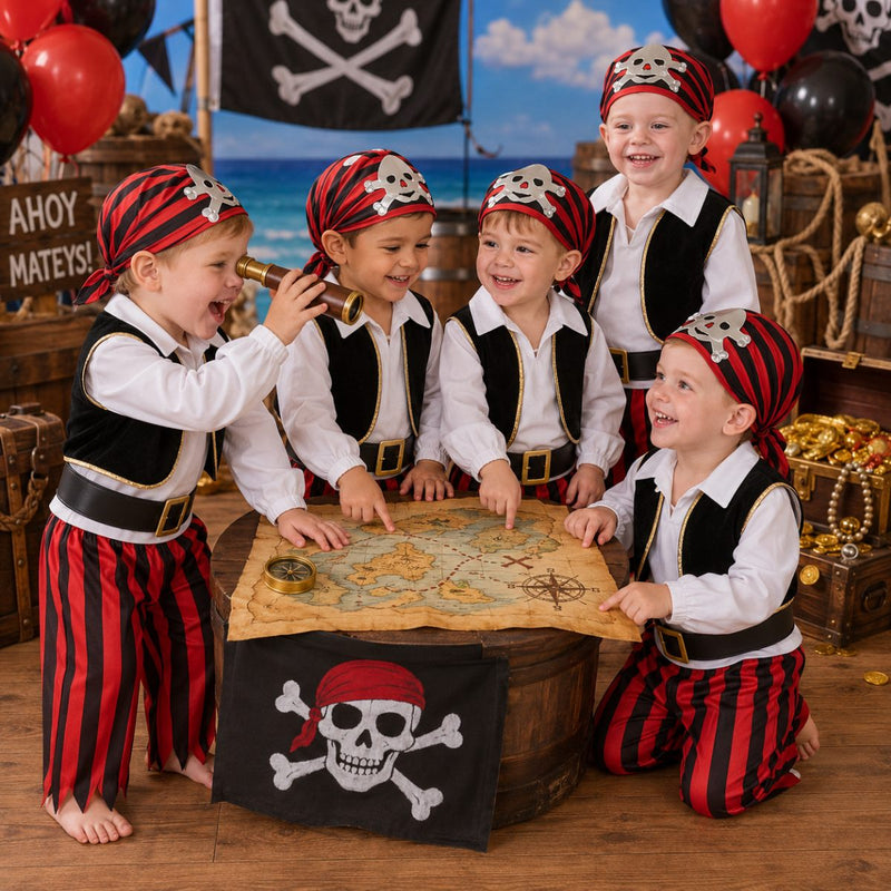 Baby Piraten Kostüm | Seeräuber Anzug mit Bandana