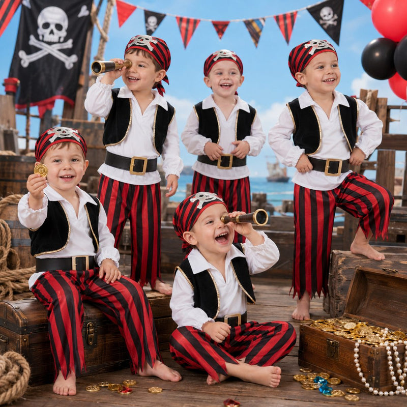 Baby Piraten Kostüm | Seeräuber Anzug mit Bandana