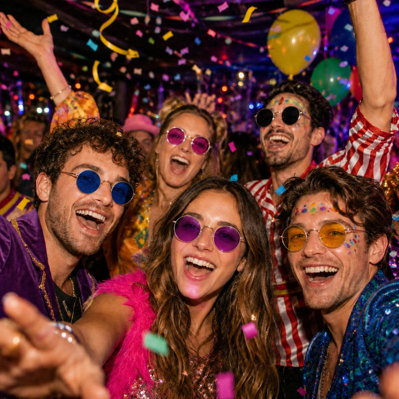 Lennon Brille | 60er 70er Jahre Party Kostüm Zubehör Nickelbrille
