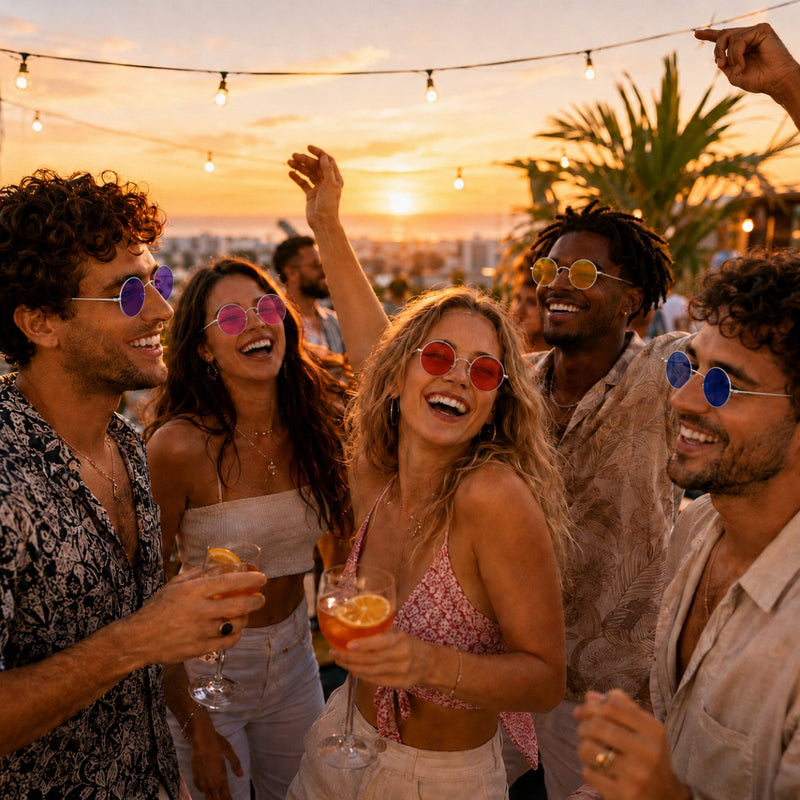 Lennon Brille | 60er 70er Jahre Party Kostüm Zubehör Nickelbrille
