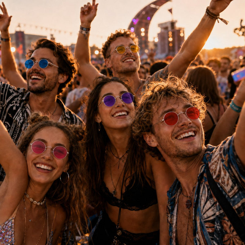Lennon Brille | 60er 70er Jahre Party Kostüm Zubehör Nickelbrille