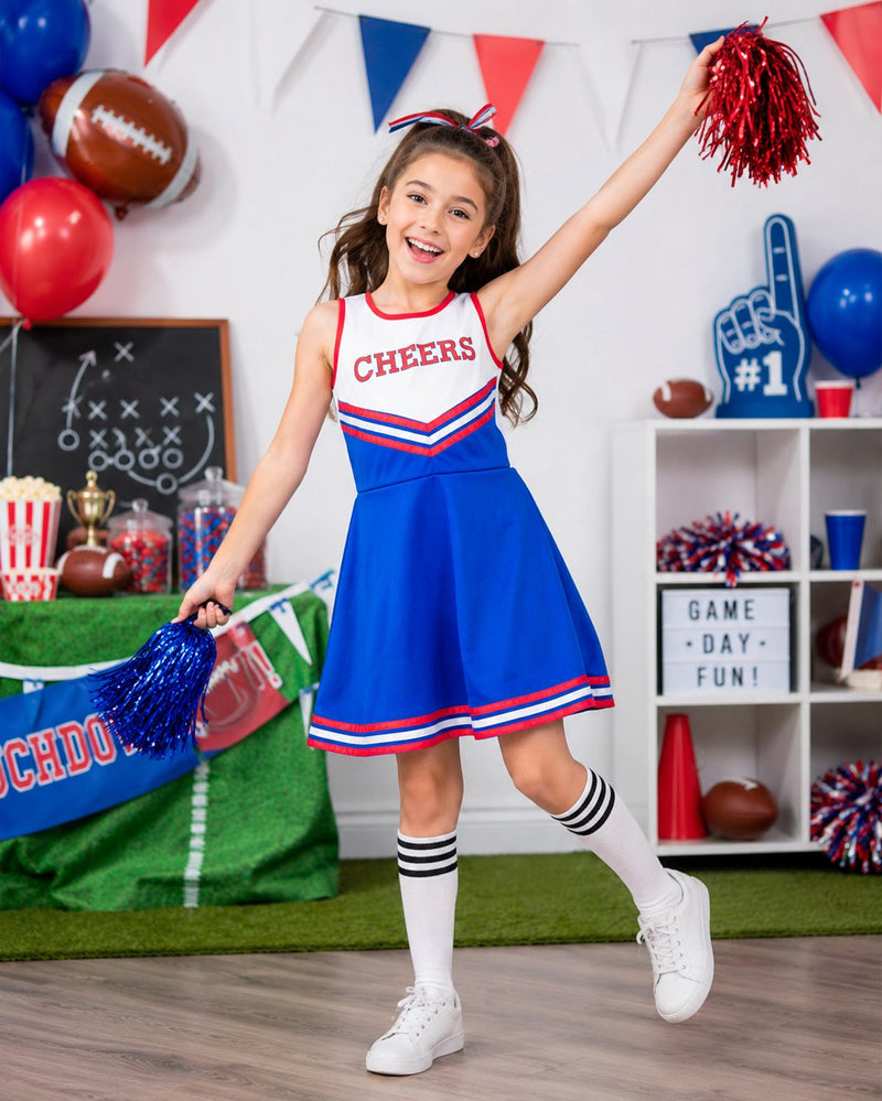 USA Cheerleader Kostüm für Mädchen | Kleid