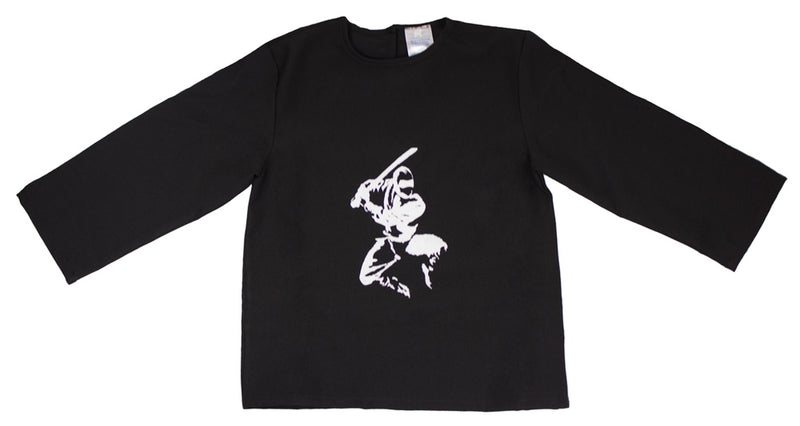 Ninja Kostüm Kinder 4-tlg. – Samurai Verkleidung Schwarz