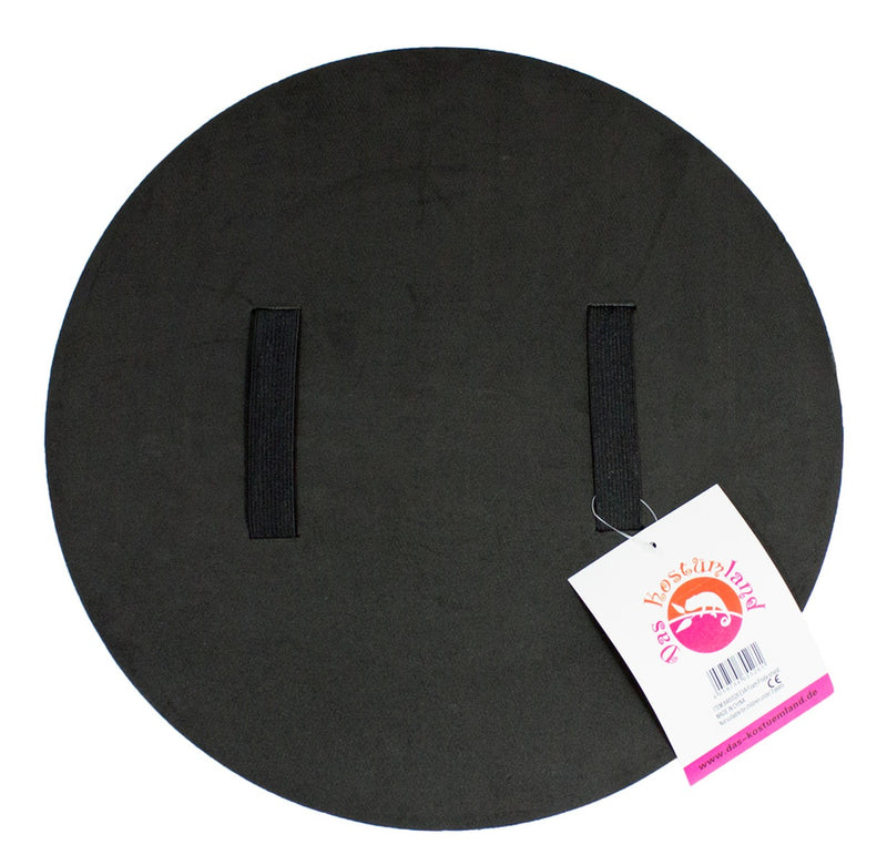 Schaumstoff Piraten Schild mit Totenkopf – Rundes Kostümschild Grau Rot 33 cm