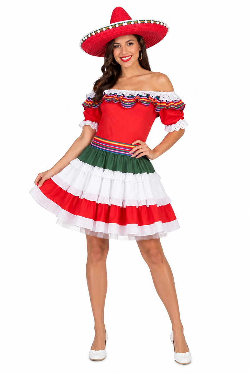 Mexikanisches Kostüm "Senorita Bonita" für Damen | Kleid