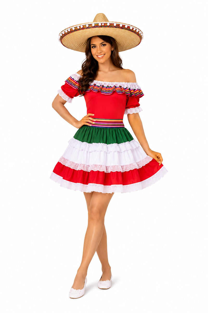 Mexikanisches Kostüm "Senorita Bonita" für Damen | Kleid