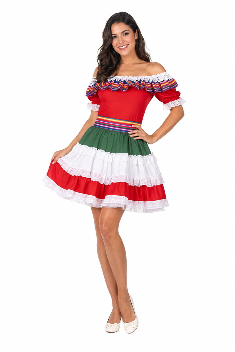 Mexikanisches Kostüm "Senorita Bonita" für Damen | Kleid