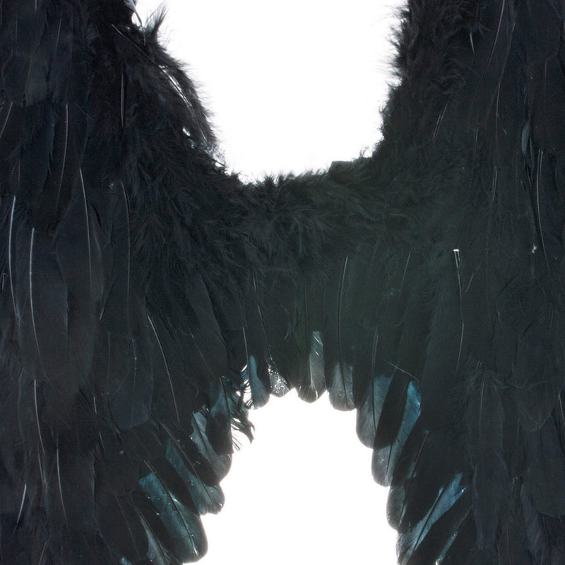 Engelsflügel 70 x 65 cm | Schwarz - Federn