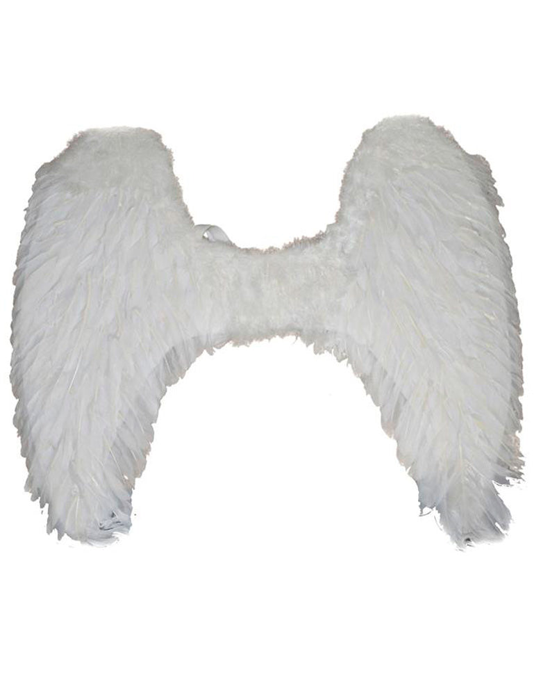 Engelsflügel aus Federn - 70 x 65 cm | Farbwahl zum Engelskostüm Teufel Karneval