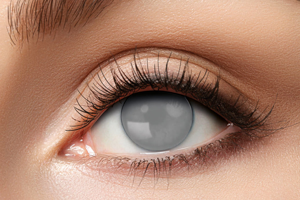 Eyecatcher Motivlinsen - farbige 3-Monats-Kontaktlinsen | m52 - Blind Grey Zombie