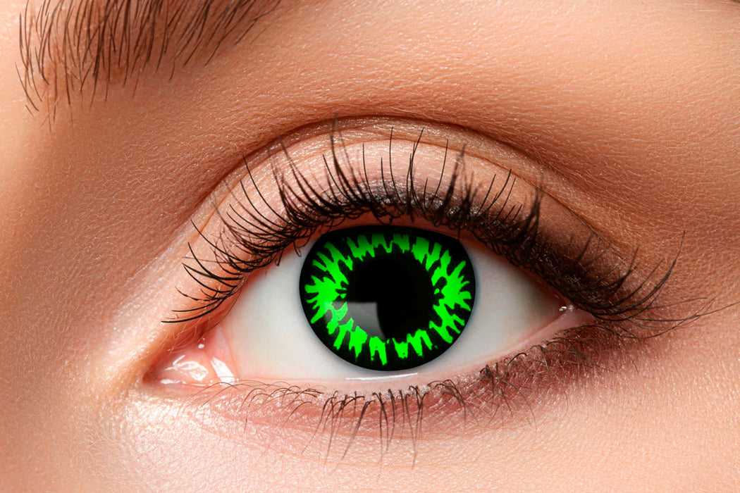 Eyecatcher Motivlinsen - farbige 3-Monats-Kontaktlinsen | m82 - Manga Green Wolf