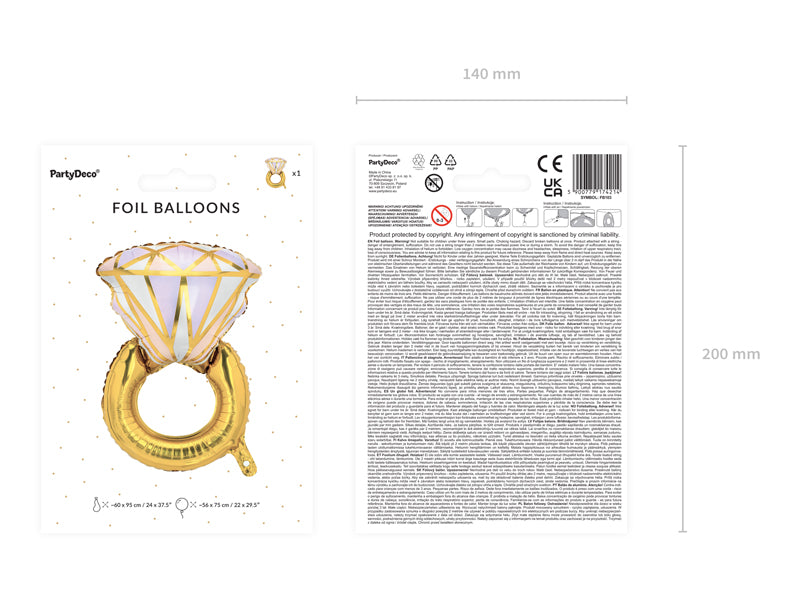 Folienballon Ring | 60 x 95 cm