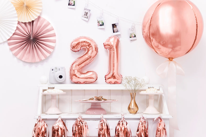 ABCBallonzahl ca. 35cm #2 Rosegold