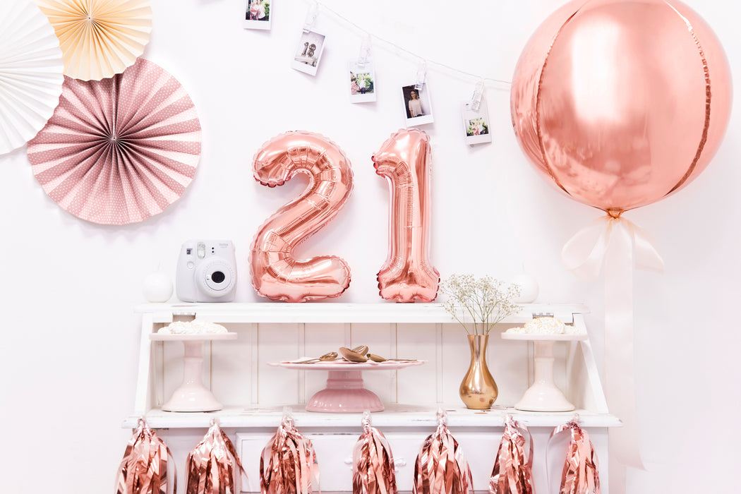 ABCBallonzahl ca. 35cm #2 Rosegold