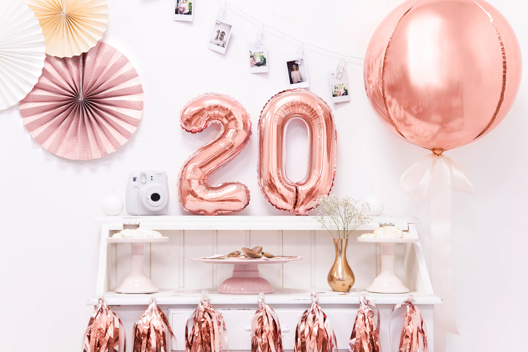 ABCBallonzahl ca. 35cm #2 Rosegold