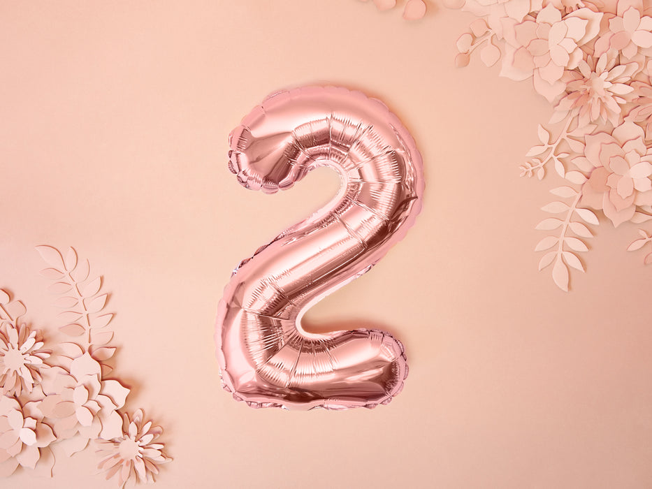 ABCBallonzahl ca. 35cm #2 Rosegold