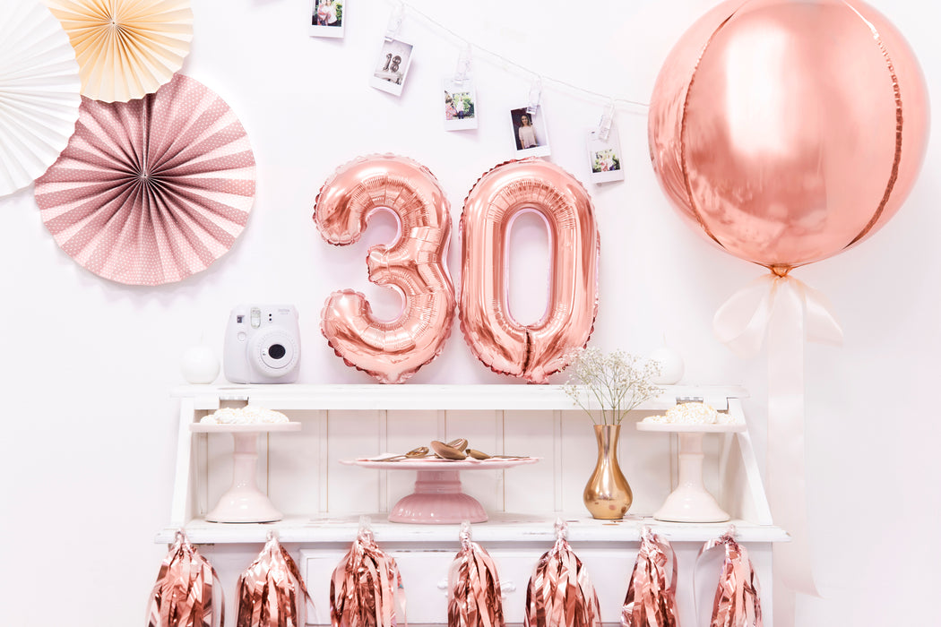 ABCBallonzahl ca. 35cm #3 Rosegold