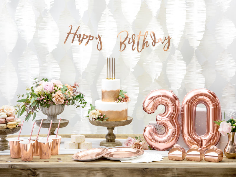 ABCBallonzahl ca. 35cm #3 Rosegold