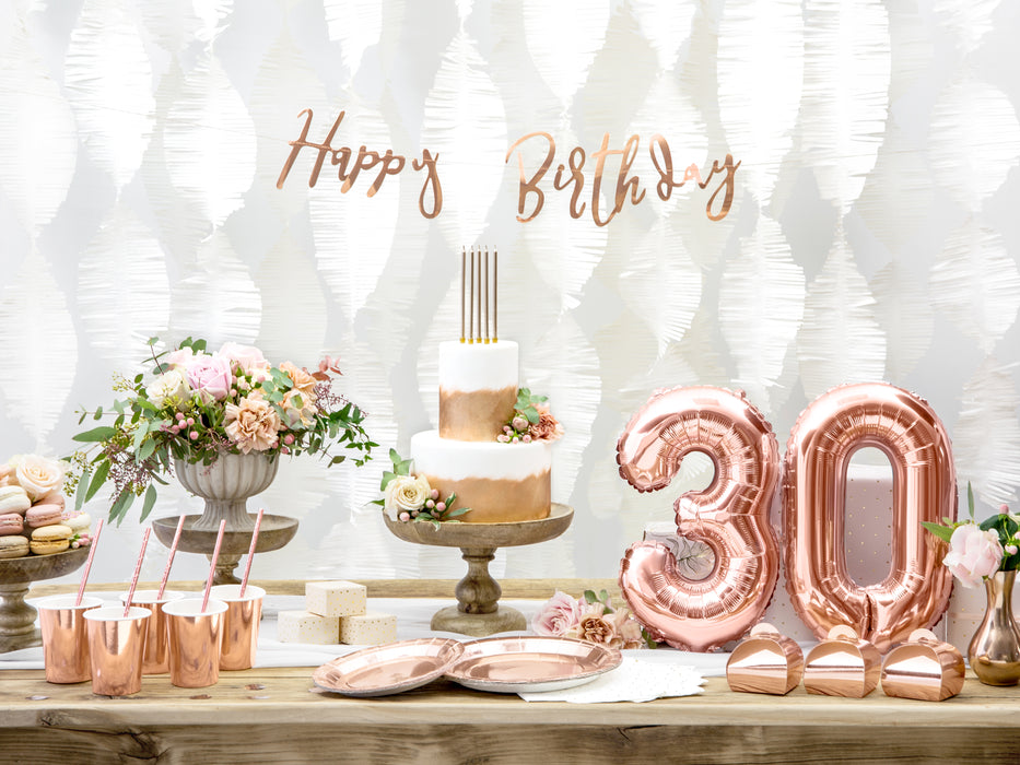 ABCBallonzahl ca. 35cm #3 Rosegold