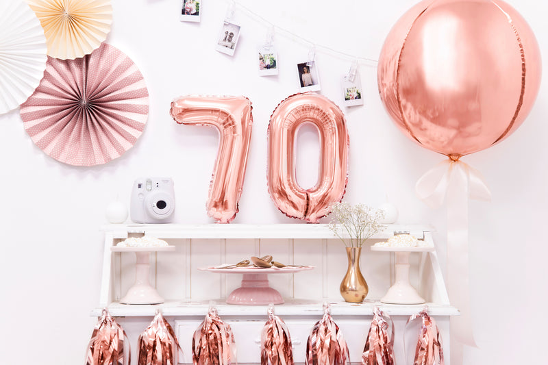 ABCBallonzahl ca. 35cm #7 Rosegold