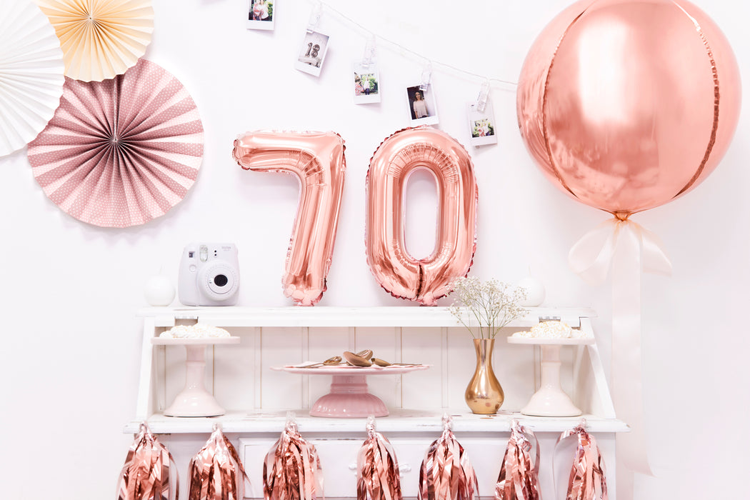 ABCBallonzahl ca. 35cm #7 Rosegold