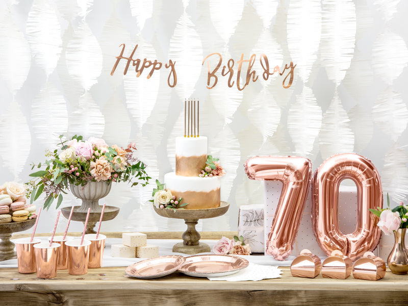ABCBallonzahl ca. 35cm #7 Rosegold