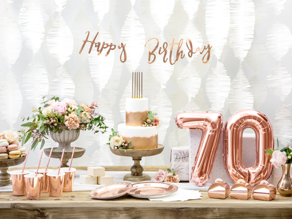 ABCBallonzahl ca. 35cm #7 Rosegold