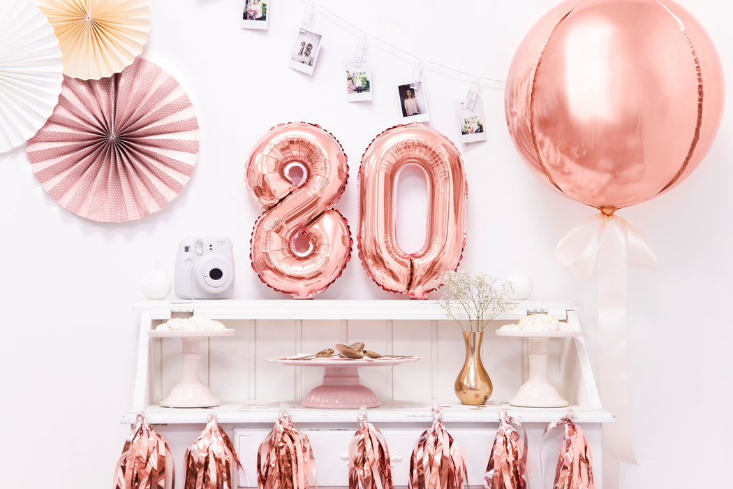 ABCBallonzahl ca. 35cm #8 Rosegold