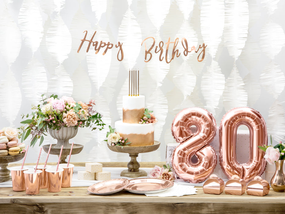 ABCBallonzahl ca. 35cm #8 Rosegold