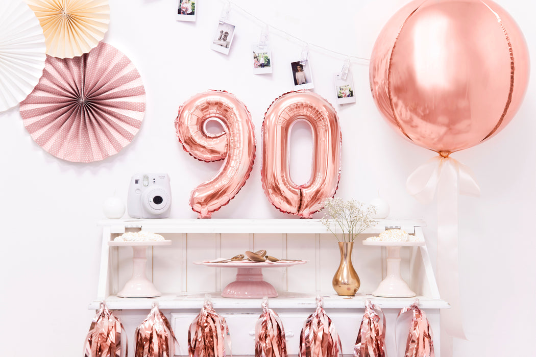 ABCBallonzahl ca. 35cm #9 Rosegold