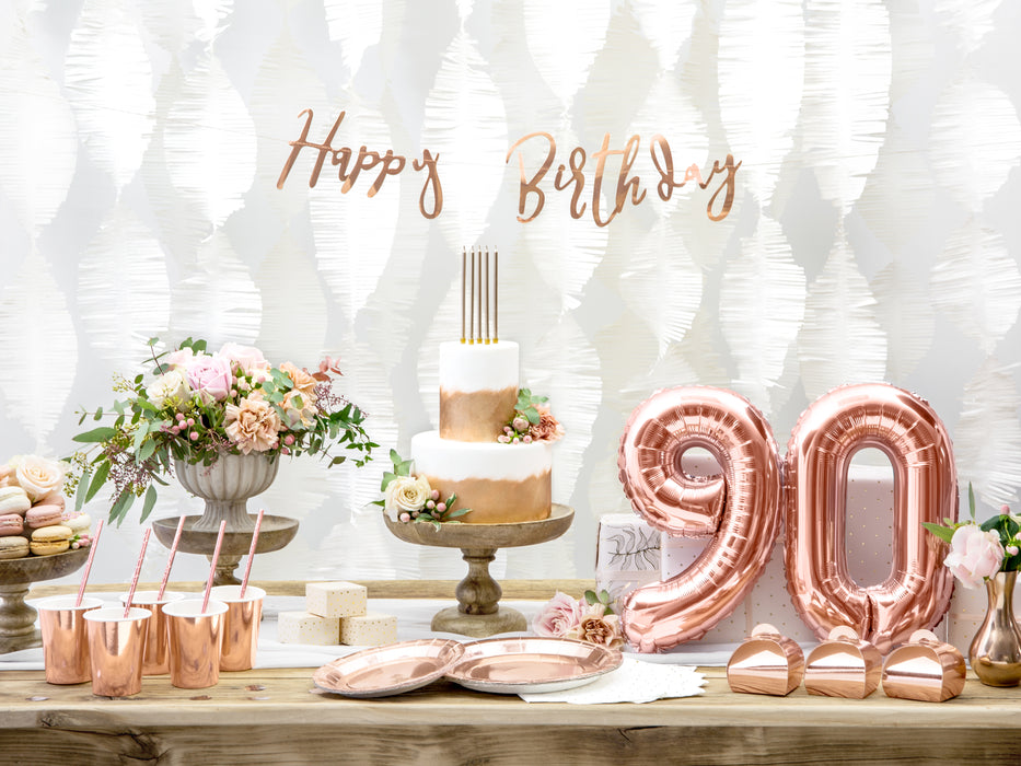 ABCBallonzahl ca. 35cm #9 Rosegold