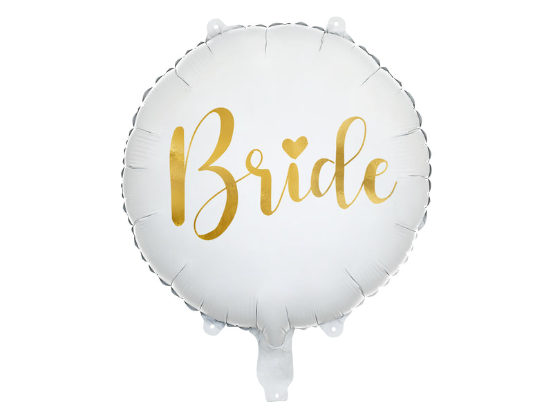 18"/Ø45cm Folienballon "Bride" Hochzeit | Weiß