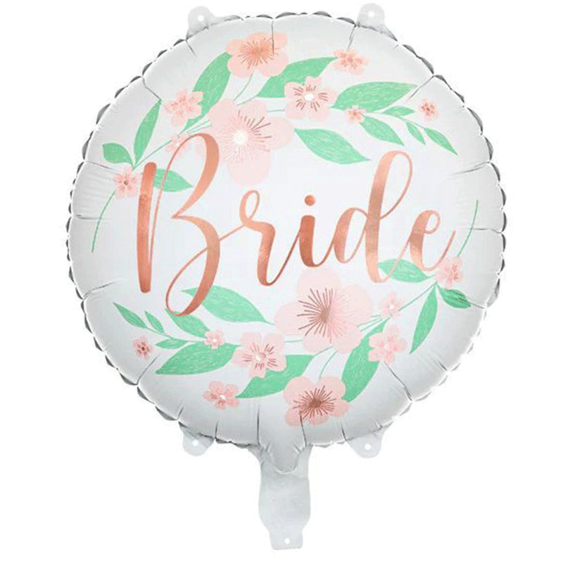 18" Folienballon "Bride" Blumenmotiv | Ø45cm