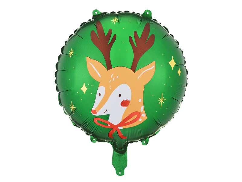 18"/Ø45cm Folienballon "Rentier" | Grün