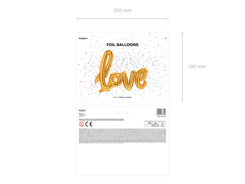 Folienballon "Love" Gold | 73 x 59 cm