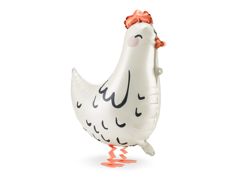 Airwalker Folienballon "Huhn" 48x60cm | Weiß