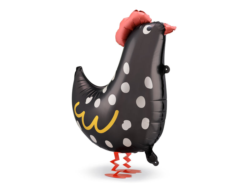 Airwalker Folienballon "Huhn" 48x60cm | Schwarz