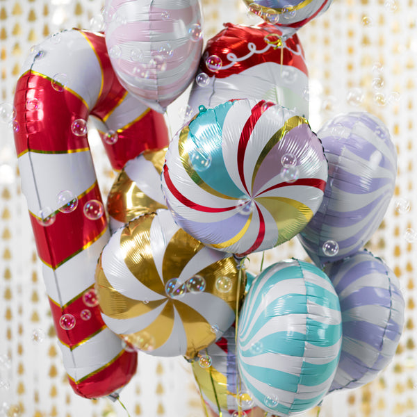 ABC Runder Folienballon "Candy" - Bonbon 35cm | Mehrfarbig
