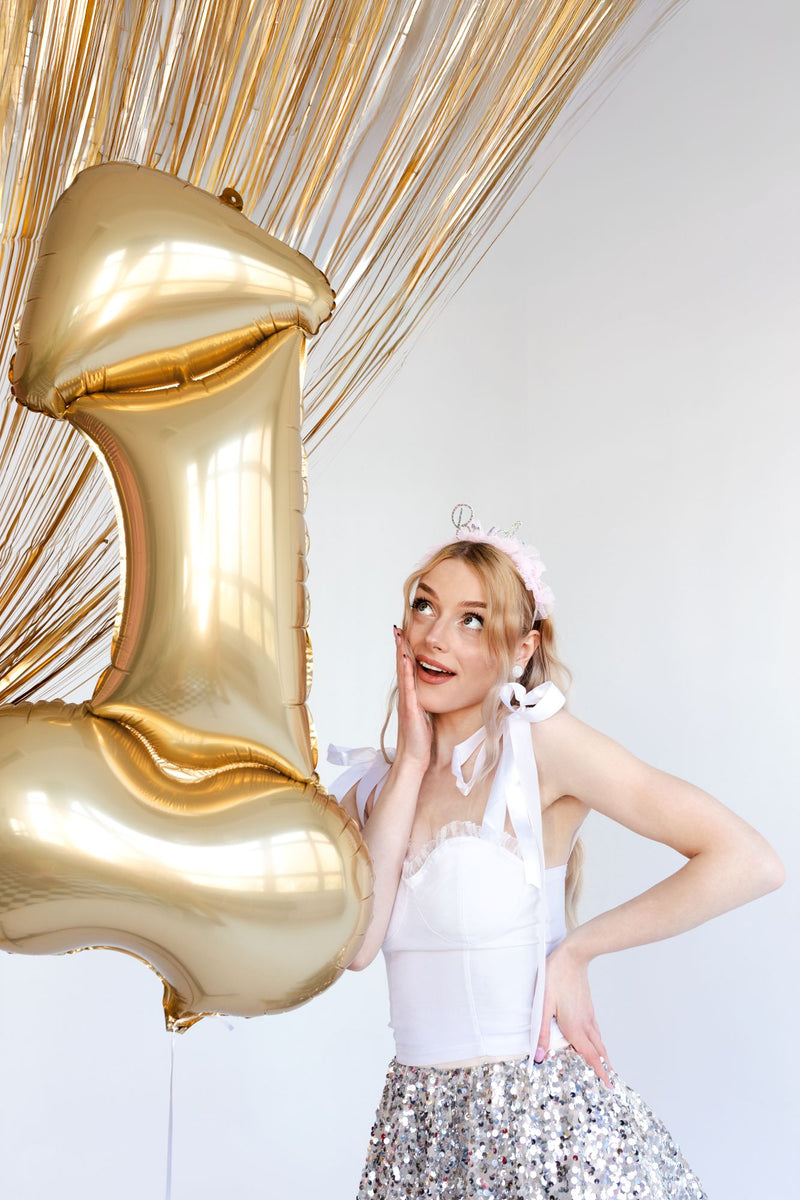Shape Folienballon "Penis" Gold | 46 x 88 cm