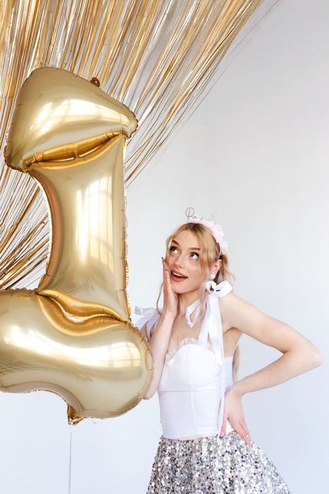 Shape Folienballon "Penis" Gold | 46 x 88 cm