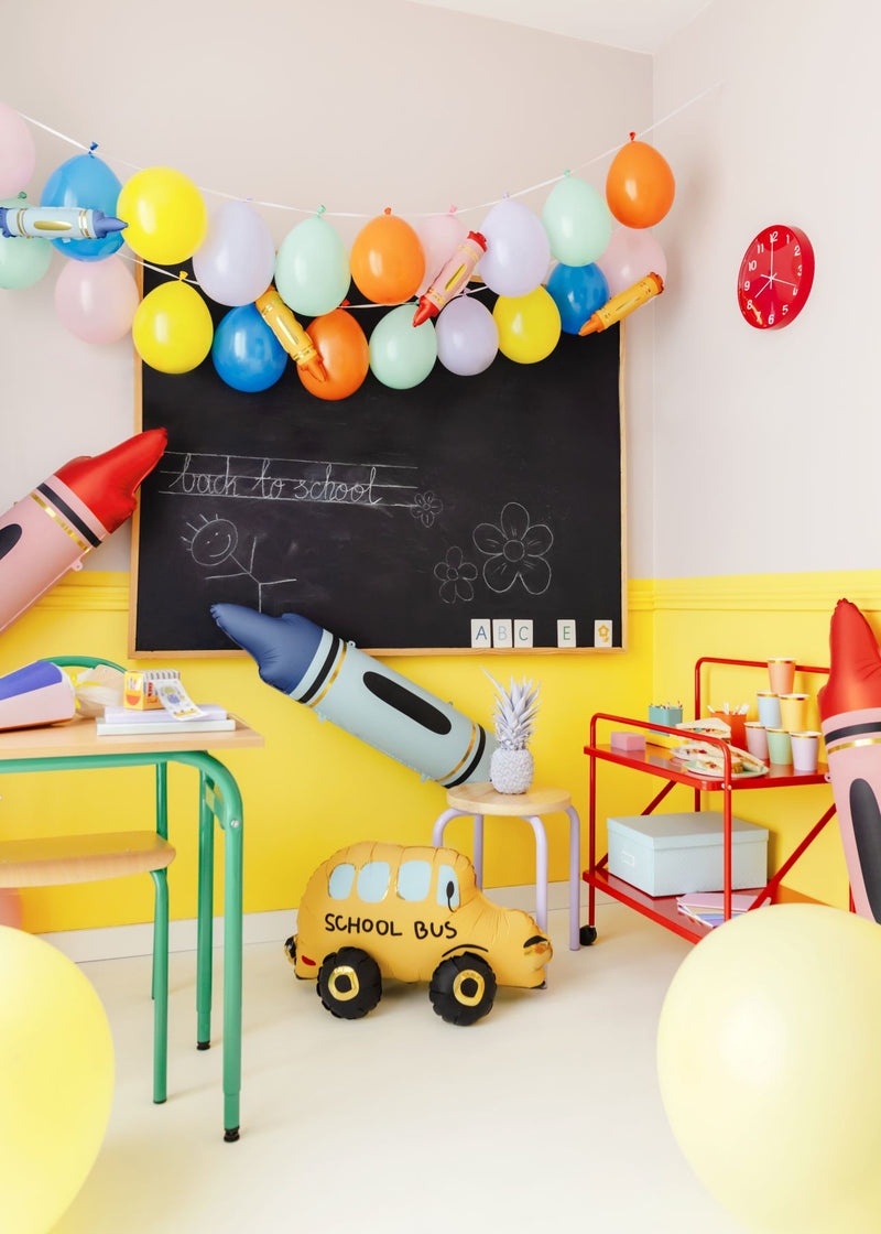 Shape Folienballon STEHEND "Schulbus" (LUFT) | 66 x 36 cm